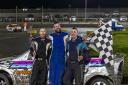 Drivers take a bow after some quality racing at Lochgelly Raceway.