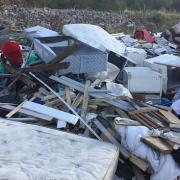 Some of the waste deposited at the Lurgi plant site.