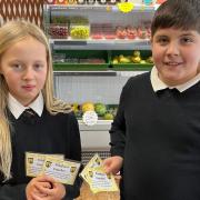 St Kenneth's RC primary school pupils have handed out vouchers in Ballingry and Lochore. Photo: St Kenneth's RC PS.