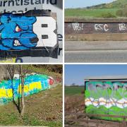 Graffiti relating to Rangers Football Club has appeared in Cowdenbeath, Crossgates and Hill of Beath.