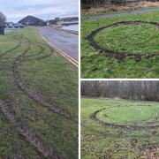 The damage left by quad bikers last week in the Lochore Meadows Country Park.