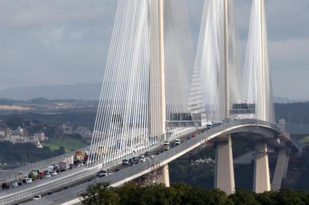 He was finally stopped by police after coming over the Queensferry Crossing