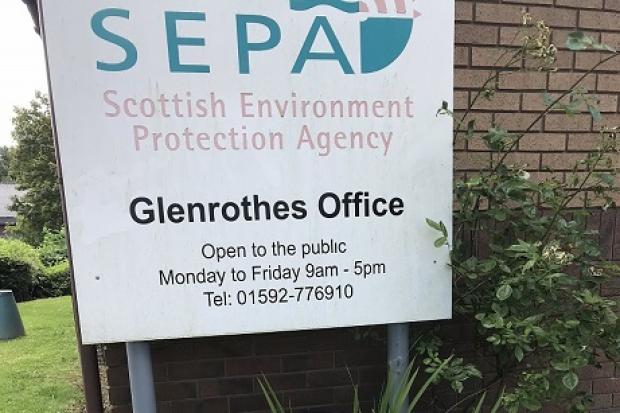 Some of the messages left by the protestors at the Glenrothes SEPA office. Picture courtesy of MAG.