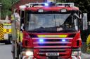 Emergency crews were called to the M90 near Kelty after a car burst into flames.