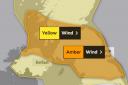 Yellow and amber weather warnings for high winds have been issued by the Met Office.