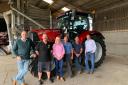Politicians met local farmers at a visit to a farm in Kelty last week.