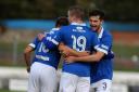 Cowdenbeath celebrate the third goal against East Stirlingshire.