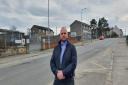 Councillor Darren Watt outside Cowdenbeath Primary School.