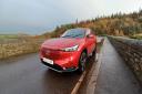 The Honda HR-V pictured beneath moody skies during the recent changeable weather in Yorkshire