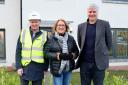 Grier Edmead, operations director at Ogilvie Construction, Annabelle Ewing MSP and Scott Kirkpatrick, the development director for Kingdom Housing Association.