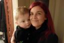 Tracey Kerr with son Mason after they had been denied travel on a bus to Edinburgh.