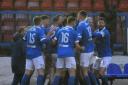 Celebrations as Cowdenbeath  leave it late with Alfie Robinson's winner.