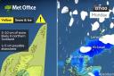 There are warnings for snow and ice in Fife on Monday and Tuesday.