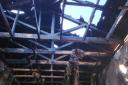 The damage caused by a fire at 360 Wheel Repairs in Crosshill, Fife.