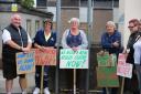 Campaigners at the recent visit of Michael Matheson MSP to the current Lochgelly Health Centre.