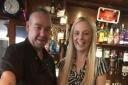Ewan and June Ross behind the bar at the Dunvegan Bar in Cowdenbeath.