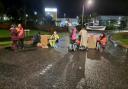 Activists have been protesting outside Amazon's Dunfermline warehouse.