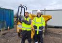 Jordan Neil (left) and Thomas Johnston have both moved into employment since completing the training course.