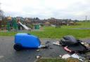 There was trouble last month when a stolen wheelie bin was set alight in Cowdenbeath Public Park.