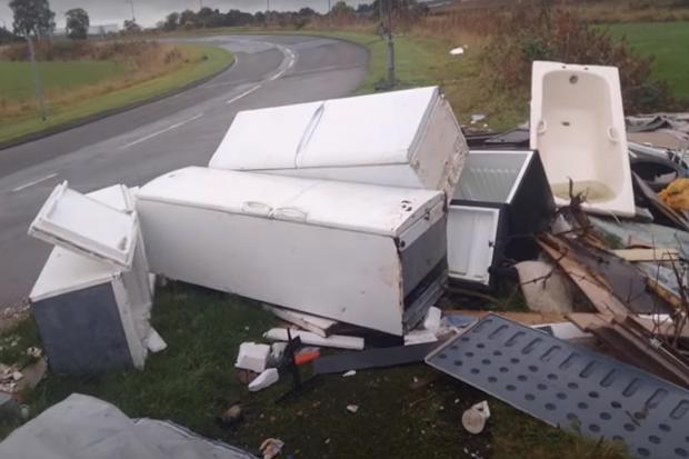 Recent fly-tipping in Ballingry.