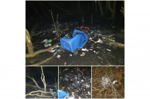Police posted these photos after a weekend of anti-social behaviour in Lochgelly Public Park.
