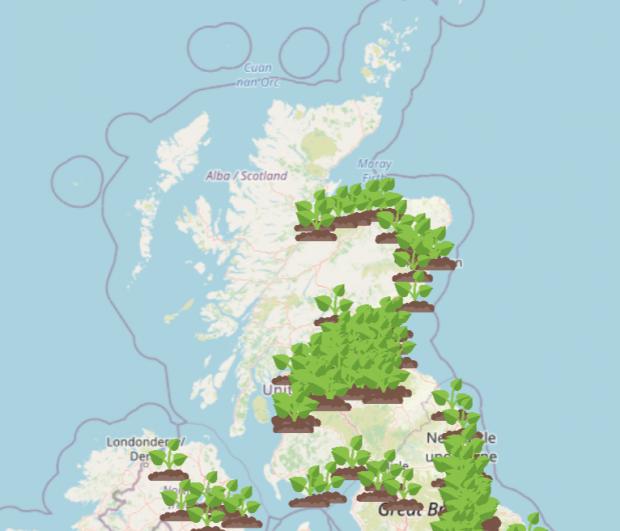 Central Fife Times: Giant Hogweed Locations Map. Credit: WhatShed