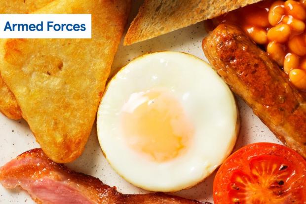 Armed Forces members can enjoy a free hot breakfast at Tesco this Sunday