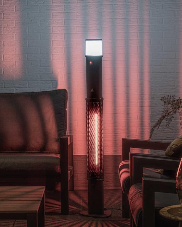 Central Fife Times: Patio Heater With Bluetooth Speaker (Aldi)