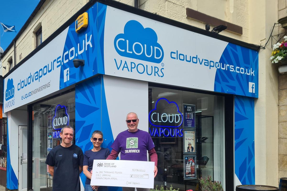Cloud Vapours has donated £1,000 to the Ukraine Humanitarian Appeal.
