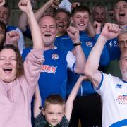 Recordings of Cowdenbeath fans singing and chanting are part of the Black Diamonds and the Blue Brazil audio performance. Photo: Stephen Dunn.