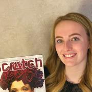 Abbi Gilfillan with the copy of Scratch Magazine which has showcased her Blabz Beauty Bar business.