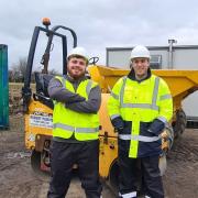 Jordan Neil (left) and Thomas Johnston have both moved into employment since completing the training course.
