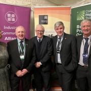 Pictured, left to right: Pauline Grandison, Head of Operations in Scotland at the Coalfields Regeneration Trust, Bob Young, CRT Trustee in Scotland, Douglas Chapman MP, Councillor Altany Craik, and Cllr Tom Adams.