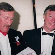 Tommy Hutchison with Sir Alex Ferguson at the PFA Awards.