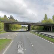 The brick was thrown from a bridge over the B921 between Kinglassie and Glenrothes.