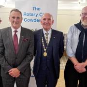 Cowdenbeath Rotary Club president John Gilfillan, second right, with new members Colin Sneddon, John Bald and Craig Bennet.