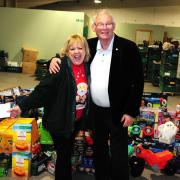 Provost of Fife Jim Leishman, pictured with Sandra Beveridge from Dunfermline Foodbank, was one of many who kindly contributed to the Christmas Toy Appeal last year.