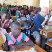 Beath High staff working with school pupils in Malawi on a previous visit in a 2019.
