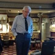 Jim Boyd delivering his talk to members of Cowdenbeath Rotary Club.