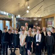 Alex Rowley MSP with Foulford Primary School pupils