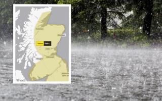 Yellow Weather warning for heavy rain issued in Scotland