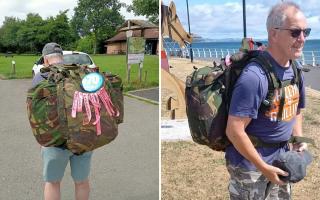 Jimmy is walking throughout the month of August.